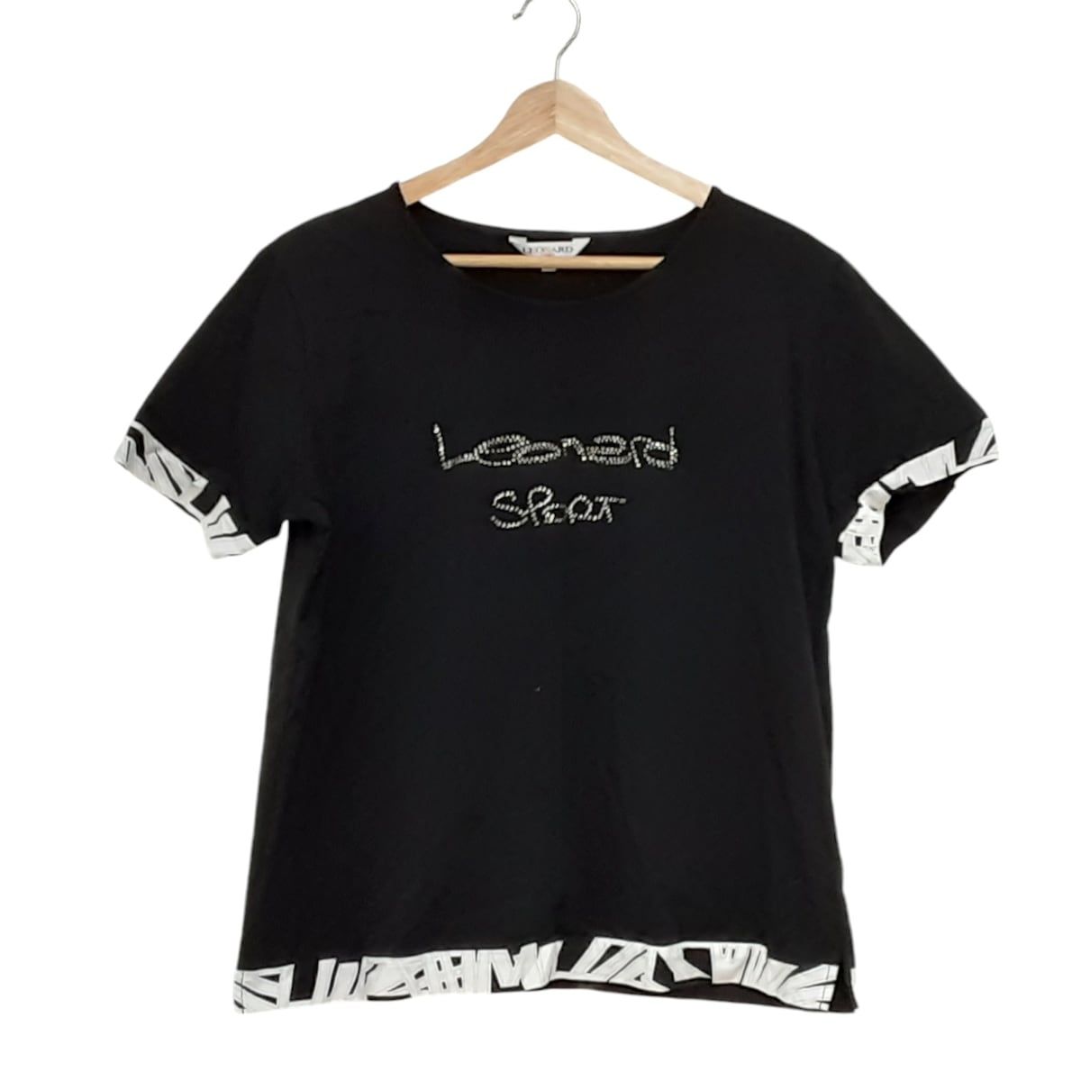 福袋・半額ポスター - クリーニング屋さん専用の通 レオナールLEONARD ロゴTシャツ黒T 綿100% トップス