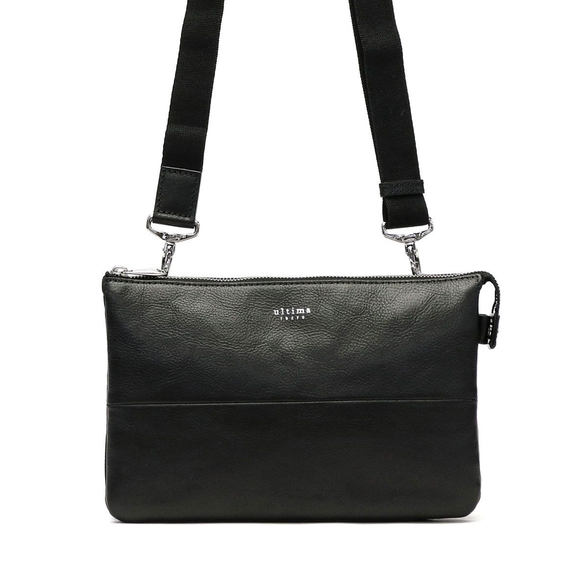 ウルティマトーキョー ショルダーバッグ ultima TOKYO アーバンスイッチショルダー クラッチバッグ 2WAY 小さめ ファスナー 本革 メンズ 77880 ブラック(01)