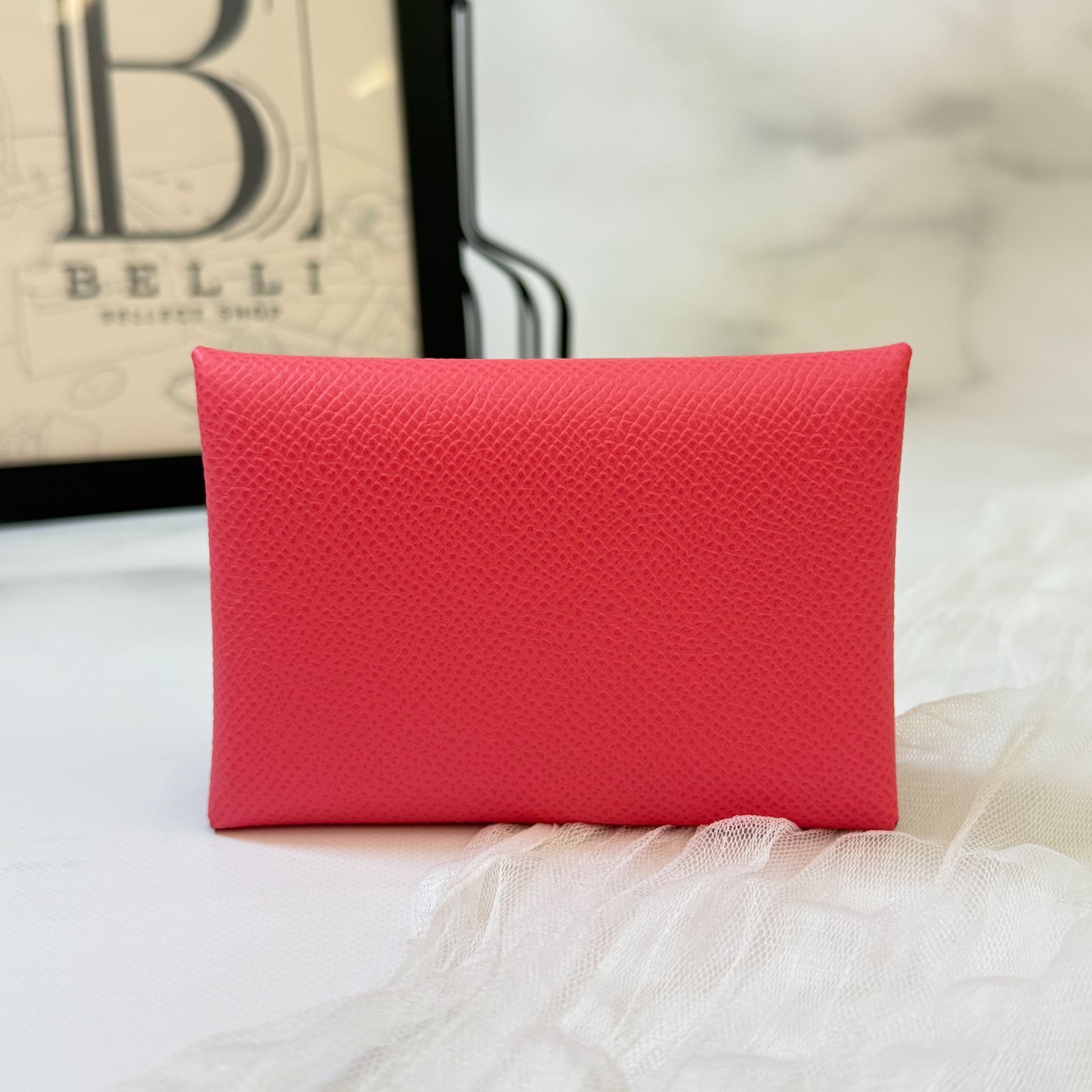 鑑定済み 最新 K刻印 エルメス カルヴィデュオ ローズアザレ シルバー エプソン コインケース 財布