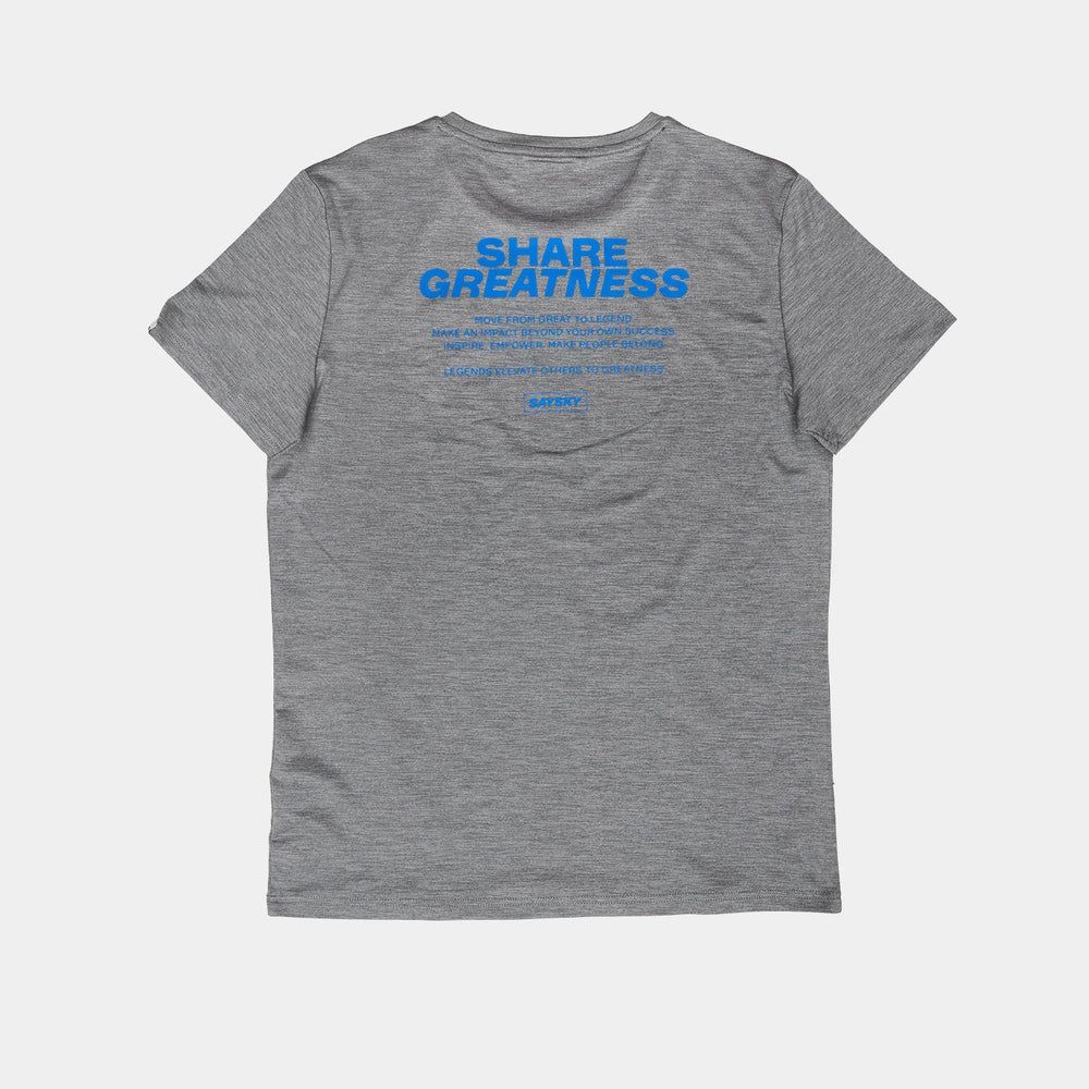 SAYSKY ランニングTシャツ OMRSS21c6004 Statement Pace T-shirt - Grey メンズ