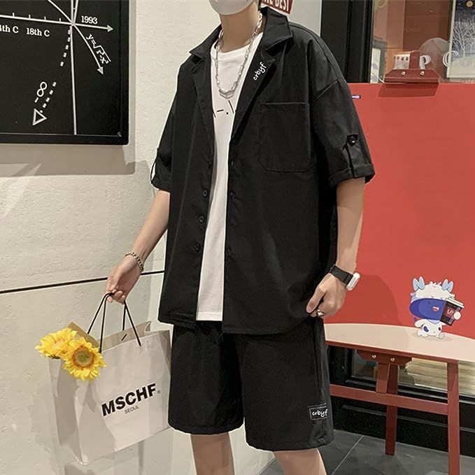 セットアップ メンズ 上下セット 夏 半袖ジャケット ハーフ
