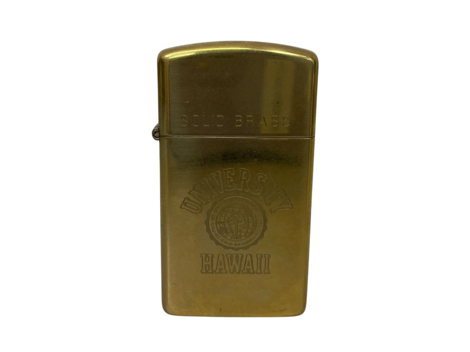 zippo (ジッポー) 1995年製 HAWAII ハワイ大学 SOLID BRASS ソリッドブラス オイルライター ゴールド 雑貨/045 -  メルカリ