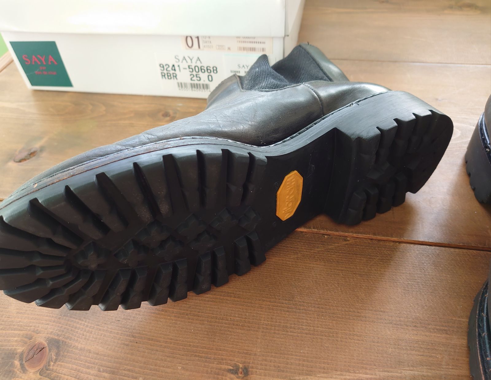 25cm ビブラムソール黒ブラック靴シューズ