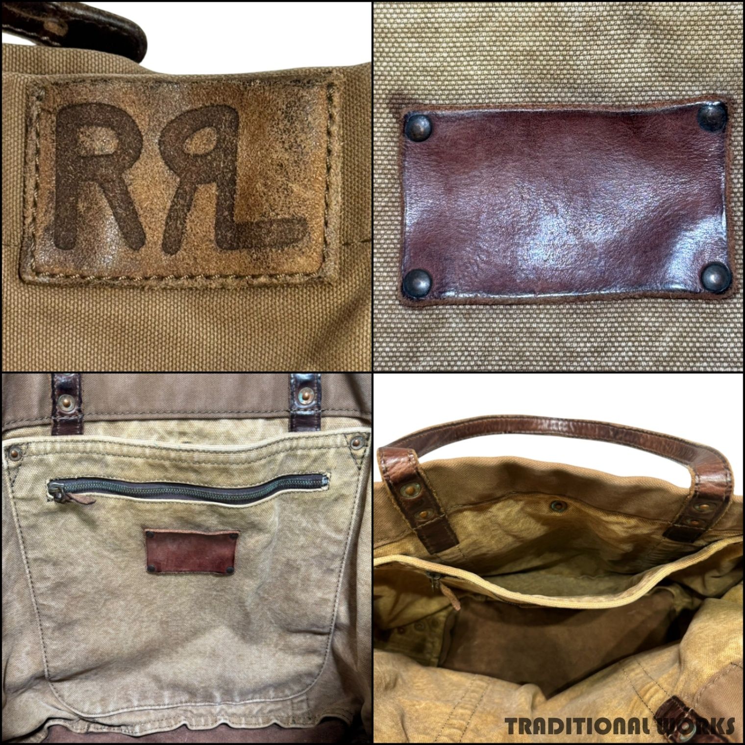 RRL / ダブルアールエル | CANVAS×LEATHER SHOULDER BAG キャンバス 