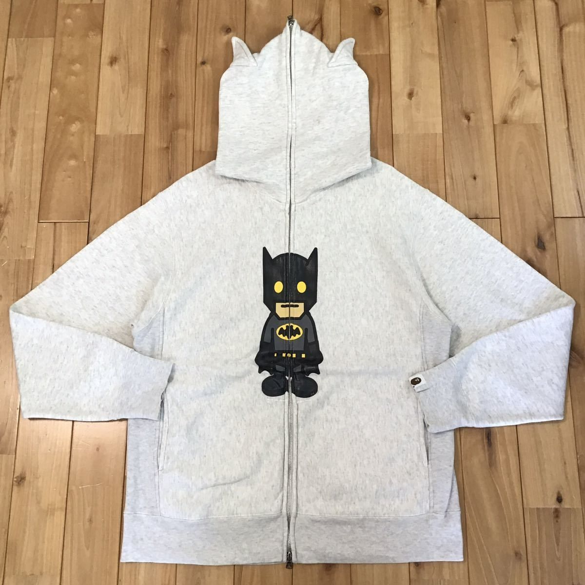 タイガーパーカー激レア　A BATHING APE フーディ　DCコラボ　バットマン BAPE