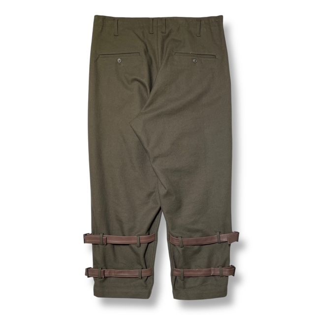 24 AW YOHJI POUR HOMME LOOK 6 KHAKI C W SERGE HEM BELT PANTS その他ロングパンツ 2 HO-P 27-523 ヨウジヤマモトプールオム