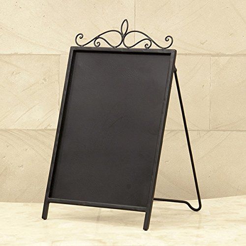 【新着商品】鉄製 ディスプレイ 店舗什器 ショップディスプレイ 】【アメリカ西海岸 カフェ 看板 西海岸テイスト サインボード ボード ブラック カフェ風】 ブラックボードスタンド/S（AZ489