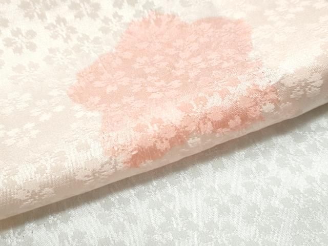 平和屋着物○長襦袢 無双仕立て 絞り 舞桜地紋 暈し染め 正絹