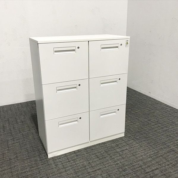 ファイリングキャビネット 2列3段 エディア 天板付 コクヨ ホワイト