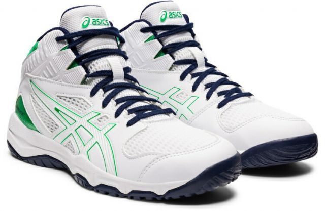 asics アシックス DUNKSHOT MB 9 WHITE/CILANTRO 25 1064A006 107 | スポーツ スポーツ用品 グッズ ツール 雑貨 靴 シューズ 25センチ キッズ 子ども バスケットボール 軽量性 白 ホワイト サポート 初心