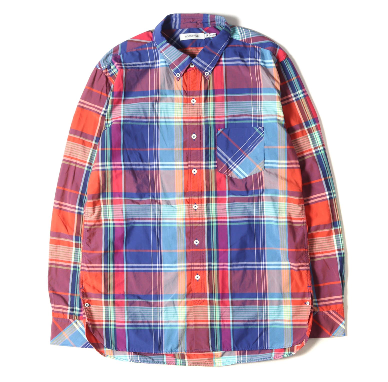 美品 NONNATIVE ノンネイティブ シャツ サイズ:3 マドラスチェック 