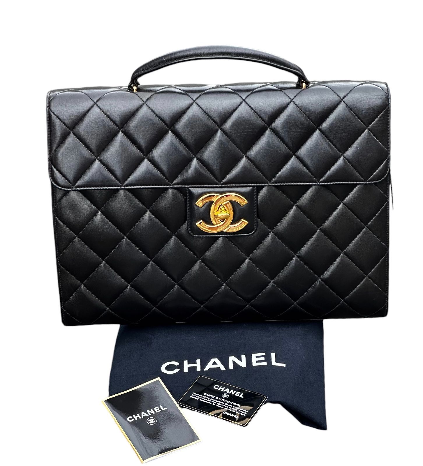 極上美品◇本物◇シャネルCHANELヴィンテージVintageラムスキンデカ 
