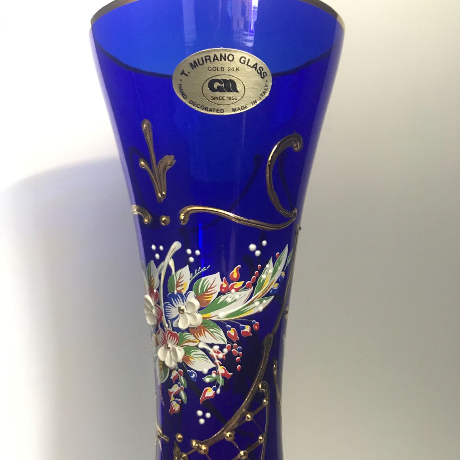 T.MURANO GLASS ゴールド24K 花瓶 - メルカリ