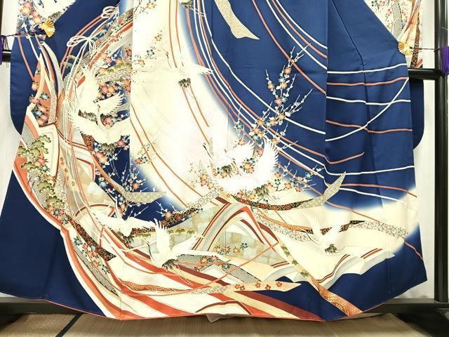 ✲豪華 刺繍 お振り袖 振袖 豪華 刺繍 金駒 金彩 絞り 紋意匠 身丈166cm 撥水加工
