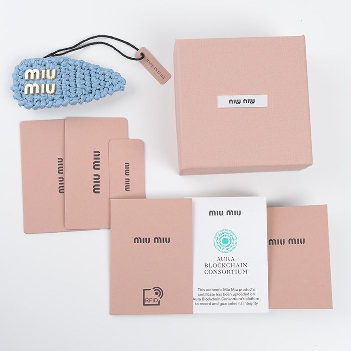 ♡Miu Miu♡ファブリック ヘアクリップ♡ MIU MIU ミュウミュウ ヘアアクセサリー クリップ アクセ
