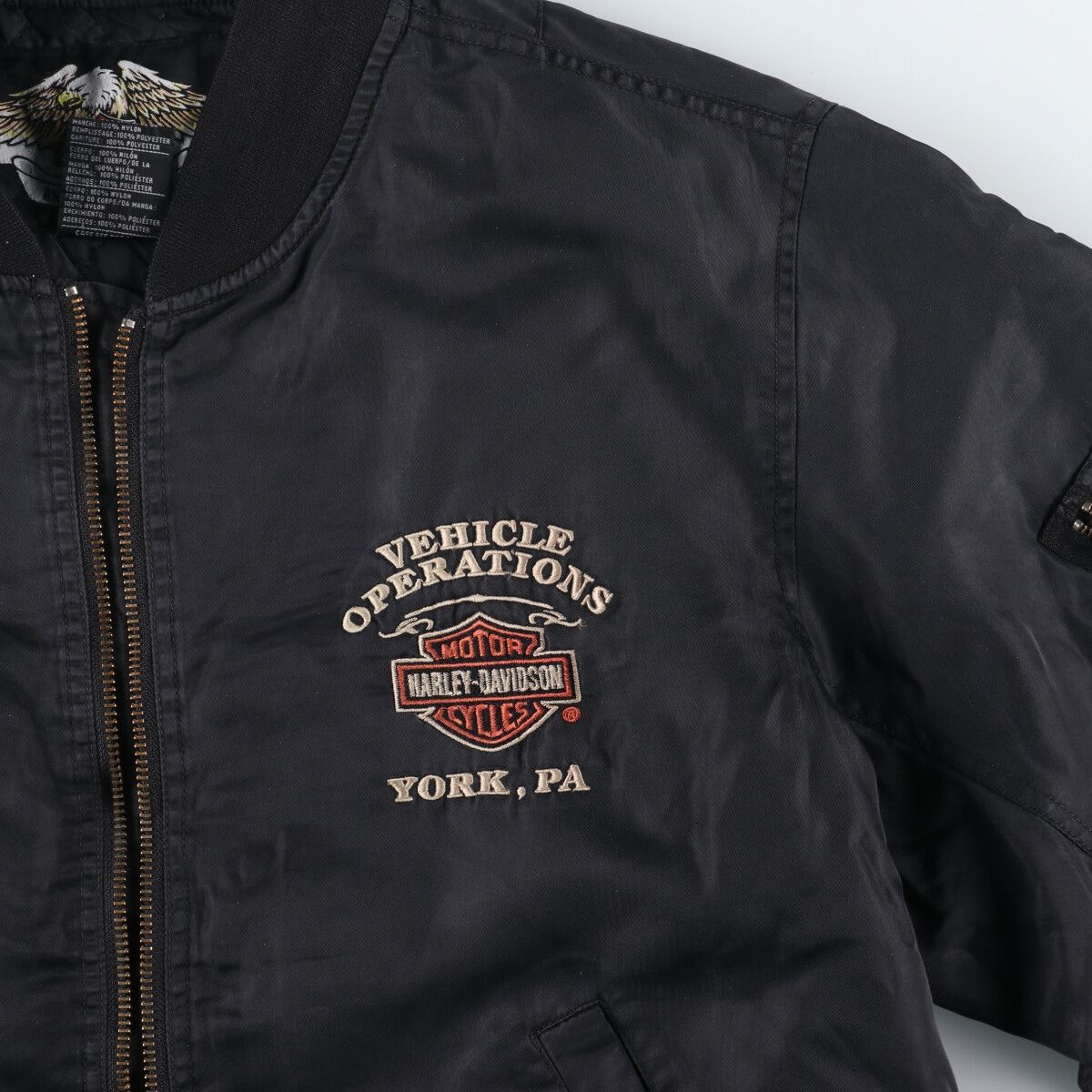 古着 ハーレーダビッドソン Harley-Davidson MA-1 タイプ ミリタリー