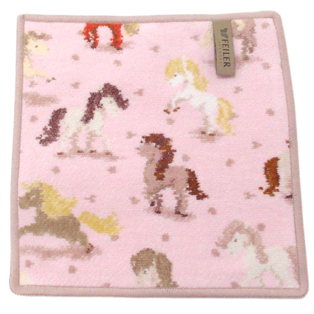 【新品 未使用】FEILER フェイラー  ハンカチ　タオル　ハンドタオル　ハッピーポニー HAPPY PONY 140