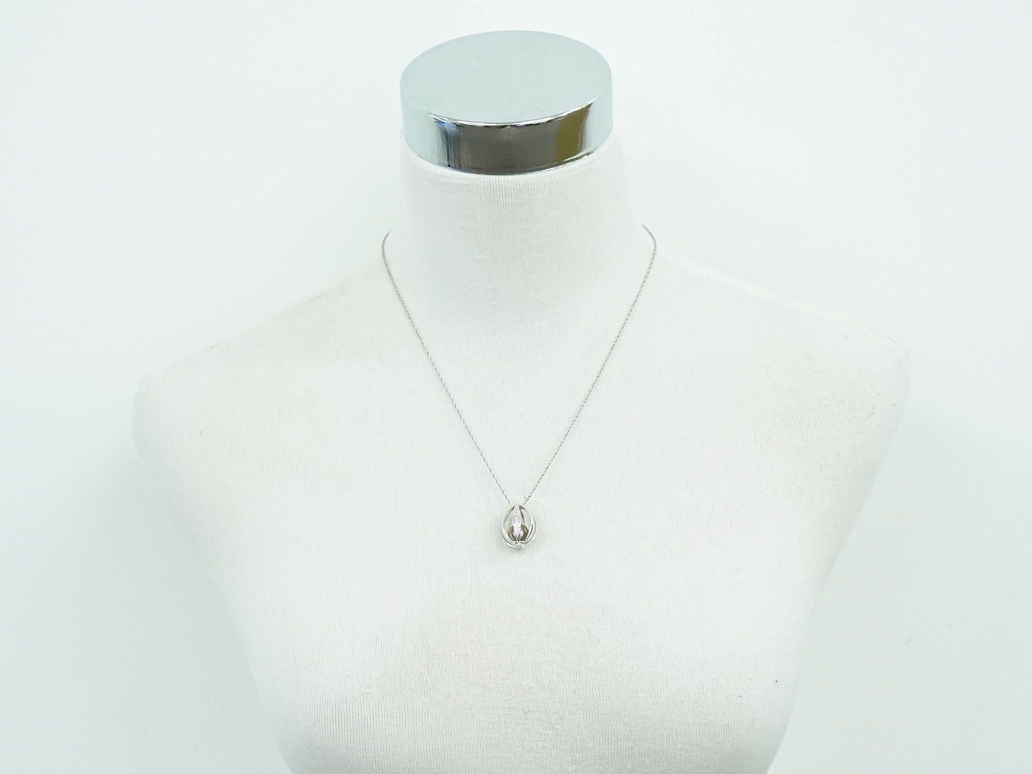 本物 タサキ TASAKI 田崎 パール 9.5mm ダイヤモンド 0.06ct K18 WG  