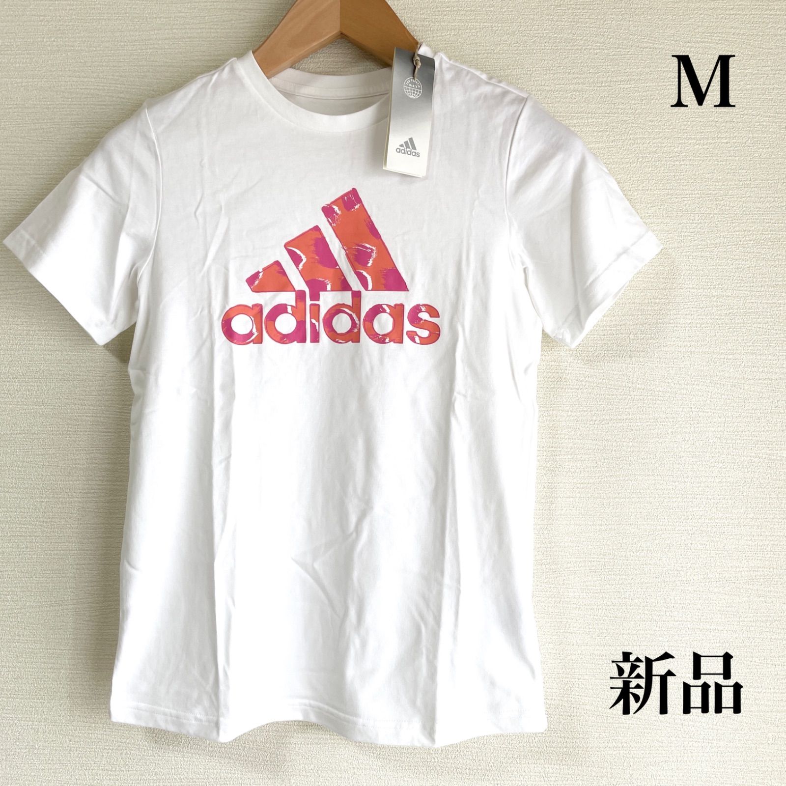 新品】アディダス レディース Tシャツ 半袖 M ホワイト 白 adidas