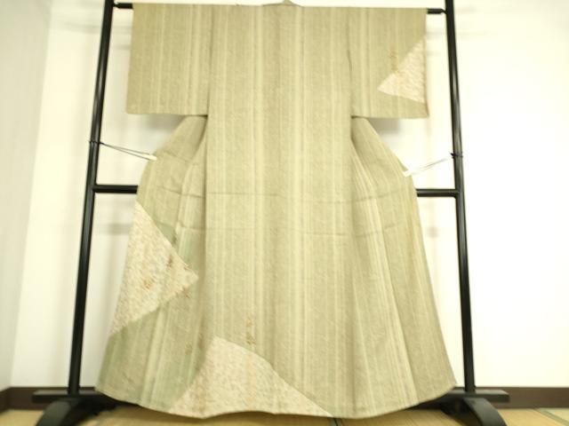 平和屋着物▽訪問着　単衣　刺繍　舞花文　金彩　正絹　逸品　DAAS0446az 平和屋着物▽訪問着 単衣 刺繍 舞花文 金彩 正絹 逸品 DAAS0446az