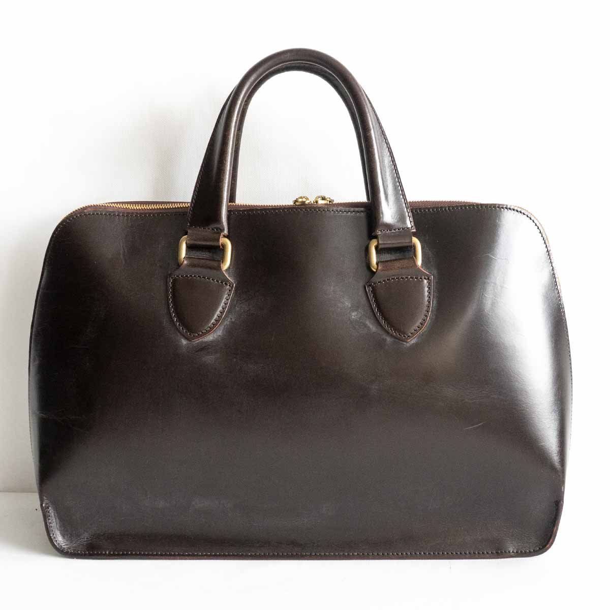 定価18万❤️ ガンゾ エイボン ブリーフケース ビジネスバッグ ブライドルレザー 定価18万 ガンゾ エイボン ブリーフケース ビジネスバッグ ブライドル