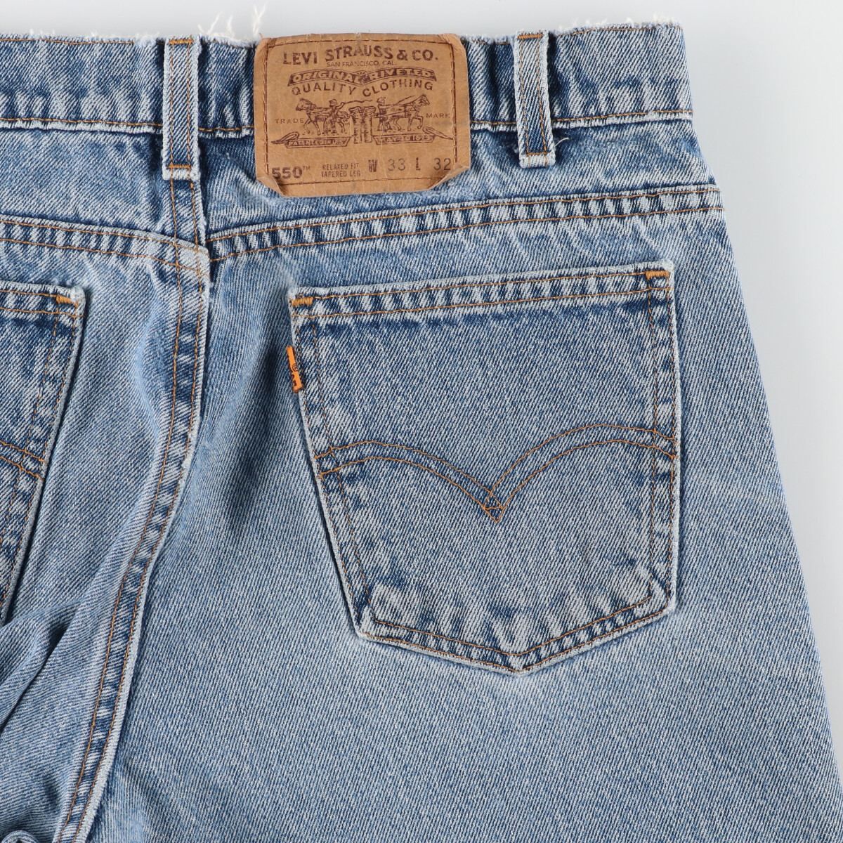 古着 90年代 リーバイス Levi's 550 オレンジタブ テーパードデニムパンツ USA製 メンズw32 ヴィンテージ/eaa364594