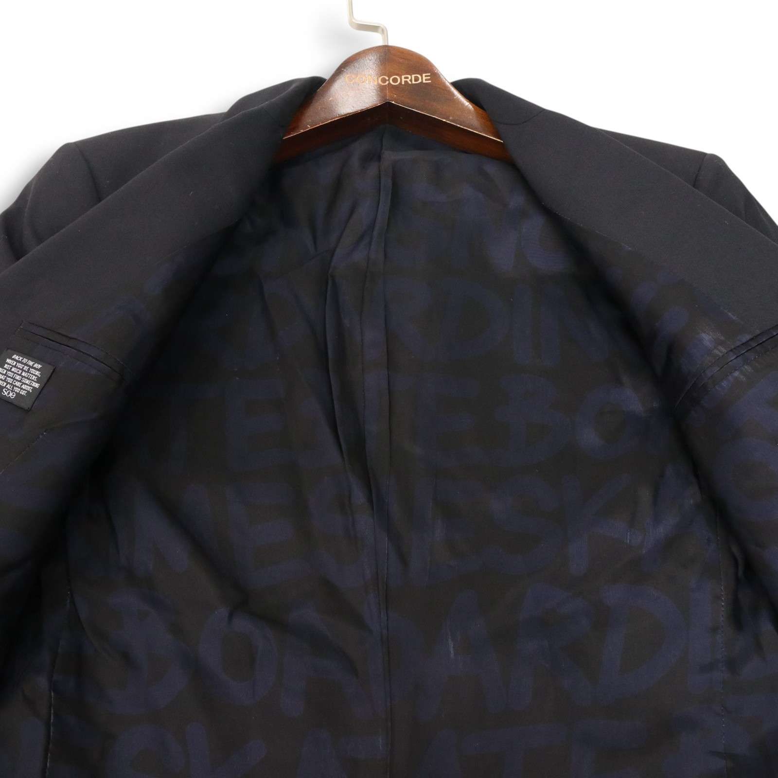 soe ソーイ 通年 総裏 2B セットアップ スーツ Sz.ジャケット0 パンツ1 メンズ 黒 KANDAIZUMI_COM