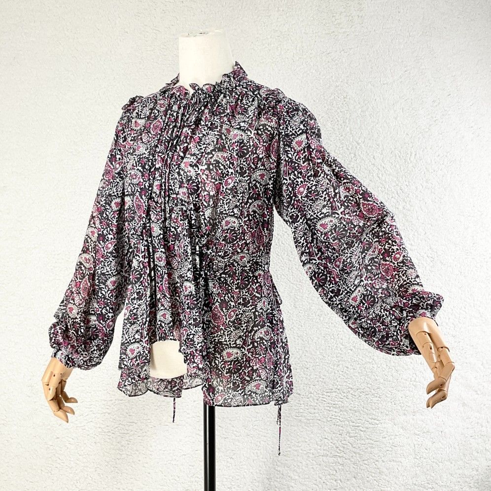 ISABEL MARANT イザベルマラン シルク ブラウス ペイズリー 36 【公式 