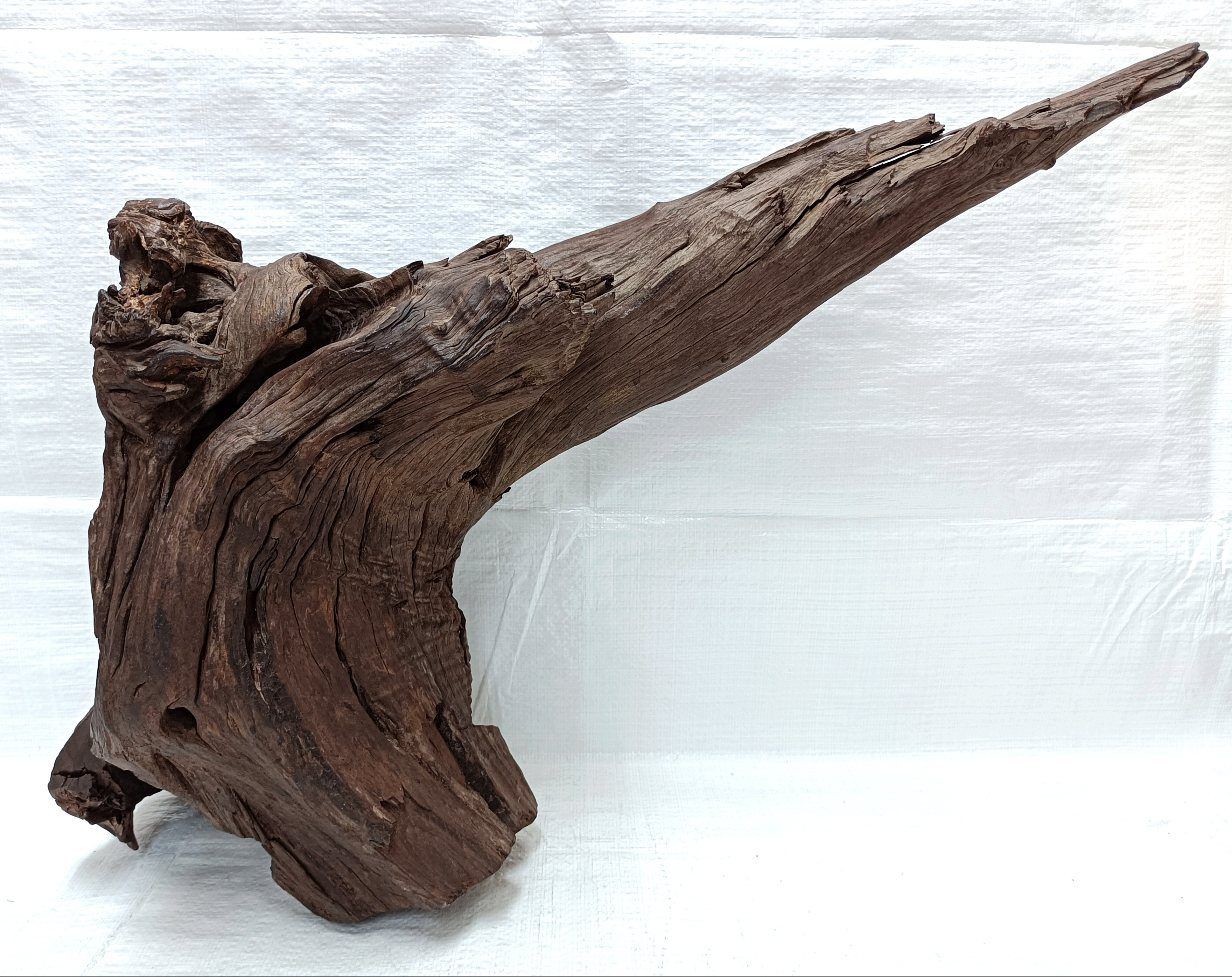 希少 ケニア黒檀無垢 手彫り民族顔 天然木オブジェ 流木 アクアリウム