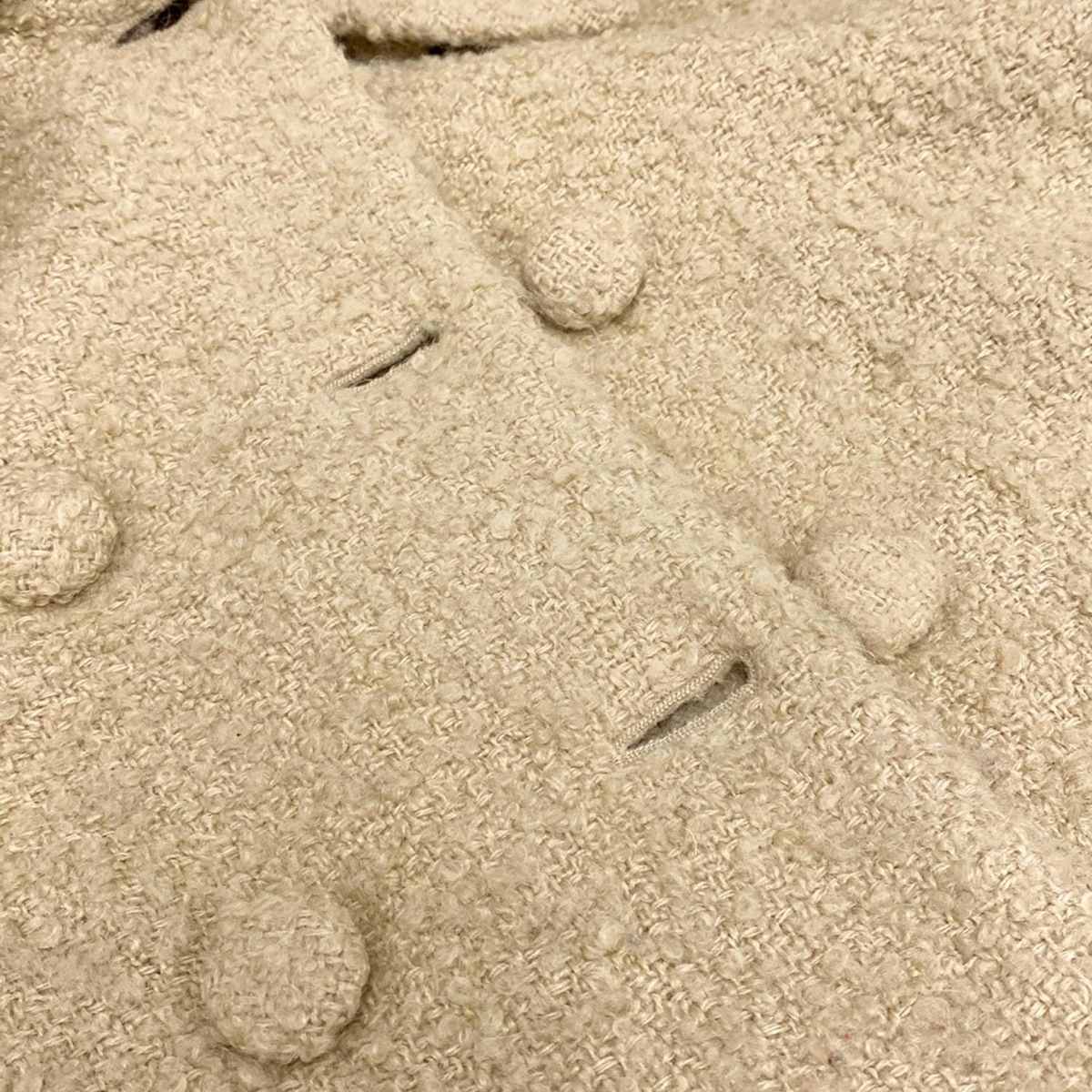 JOCOMOMOLA ホコモモラ コート サイズ40 XL レディース - アイボリー 長袖 ショート丈 ダブル 秋 冬 SIROKUMA-CORPORATION_COM