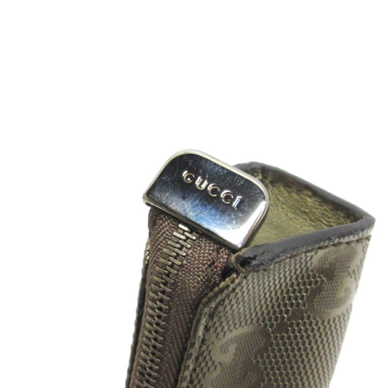 グッチ GUCCI GG柄 ペンケース 170780 メタリック ブラウン系 □ECS