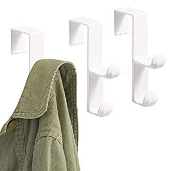 (Double Hook Set of 3 White) - InterDesign Over Door Double Hook (Pack of 3) White