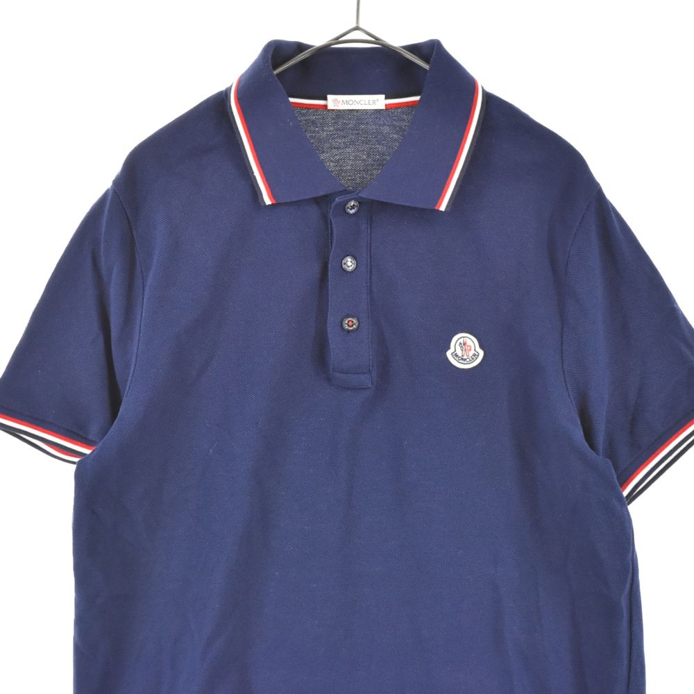↓値下げ中【MONCLER】ワンポイントロゴ ポロシャツ MONCLER 首ロゴ ポロシャツ 半袖 モンクレール 襟裏ロゴ