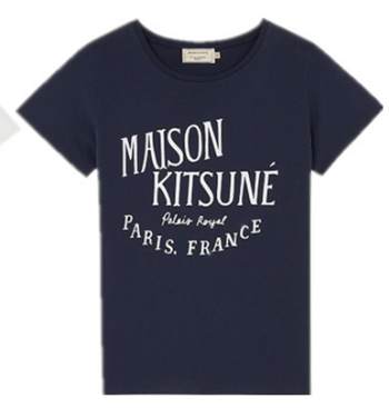 メゾンキツネ MAISON KITSUNE クルーネックTシャツ HANDWRITING CLASSIC TEE-SHIRT レディース