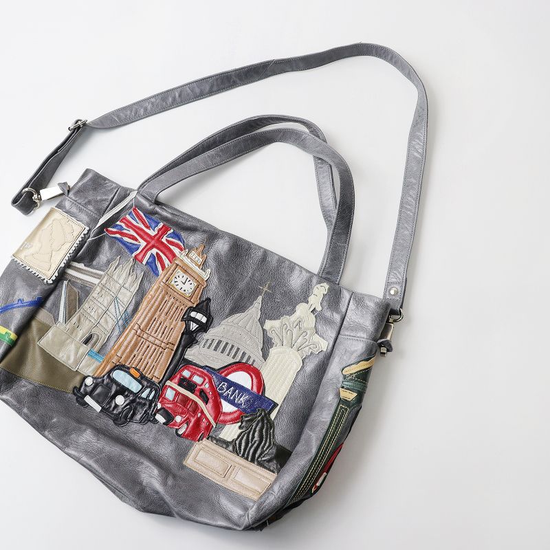 限定品 スザンナハンター Susannah Hunter ロンドン街並み 2WAY レザー  