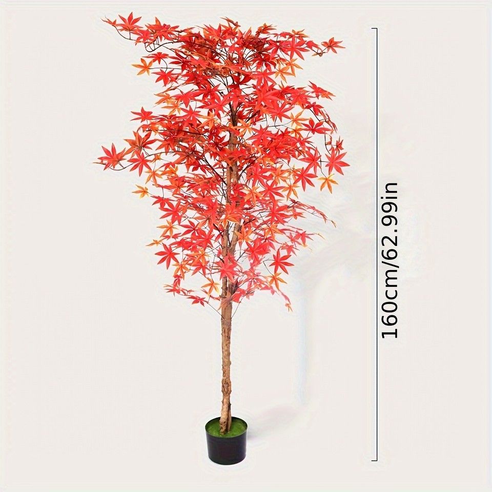 新作通販！ リアルな質感 人工メープルツリー 2SECTION 選べる3サイズ 置物 室内装飾品 フロアスタンド ポット付き クリスマス 誕生日 新築祝いに最適 180.01cm