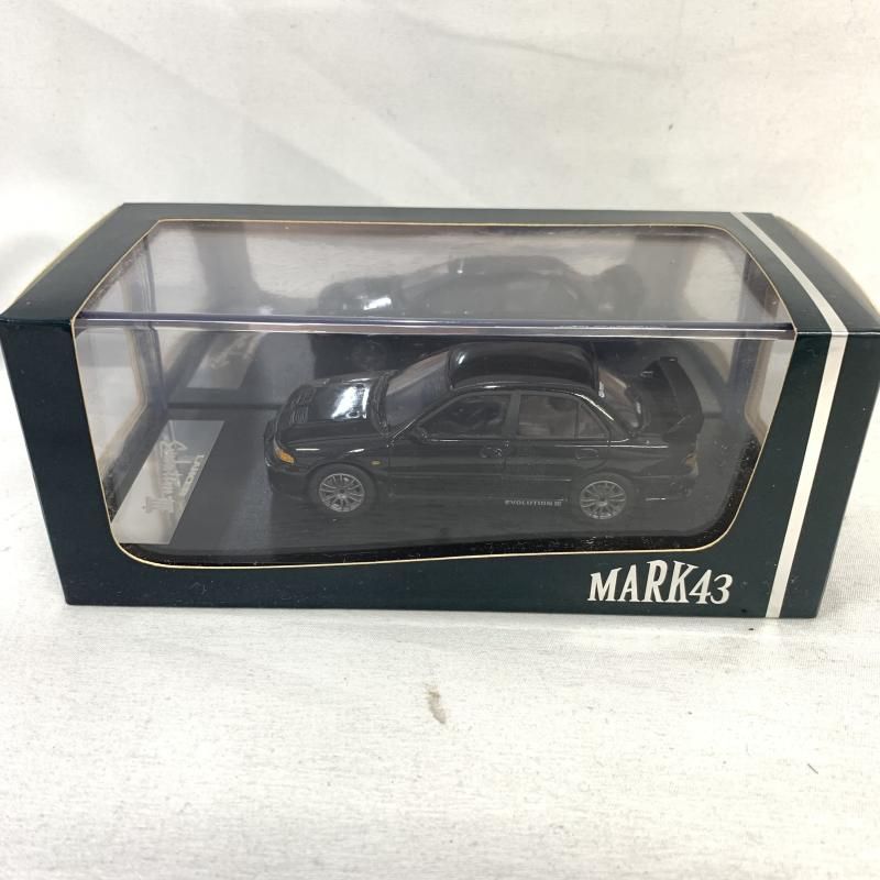 【中古】1/43 ﾎﾟｽﾄﾎﾋﾞｰ 三菱 ﾗﾝｻｰ GSR Evolution III (CE9A) ｶｽﾀﾑﾊﾞｰｼﾞｮﾝ ﾋﾟﾚﾈｰﾌﾞﾗｯｸ[91][240091386429] MARK43 1/43 ミツビシ ランサー GSR Evolution III CE9A