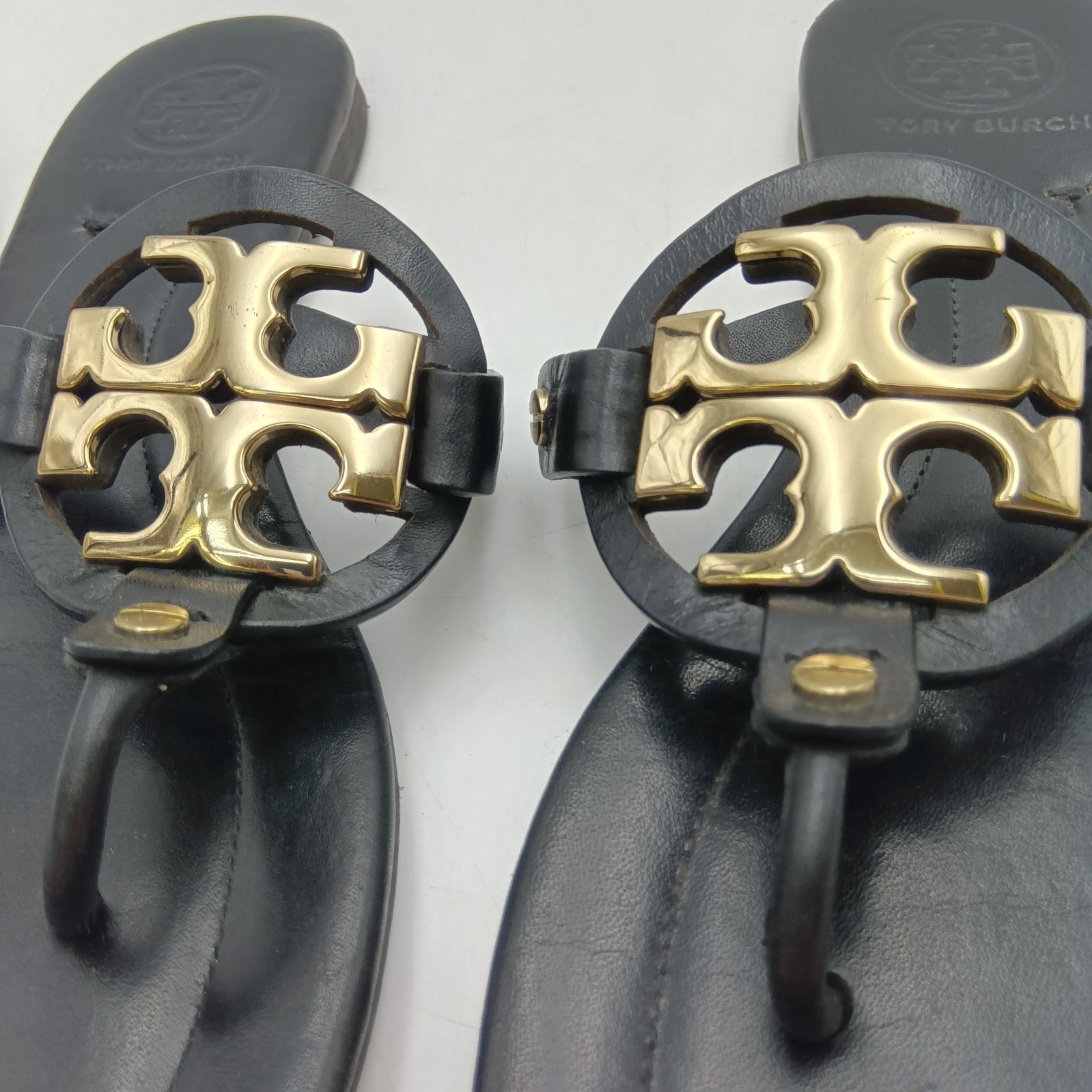 TORY BURCH トリーバーチ サンダル ブラック レディース US7 G-9
