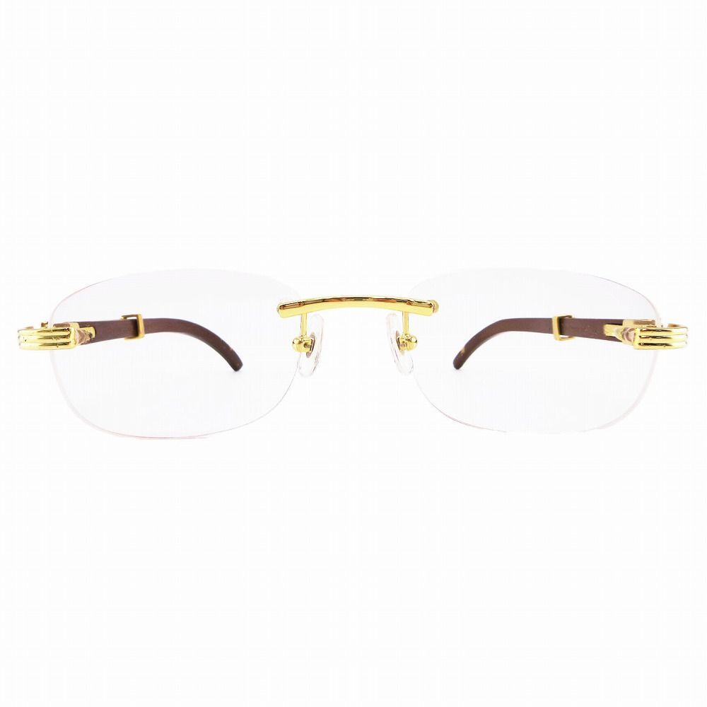 Cartier カルティエ ヴィンテージ レクタングル リムレス メガネ