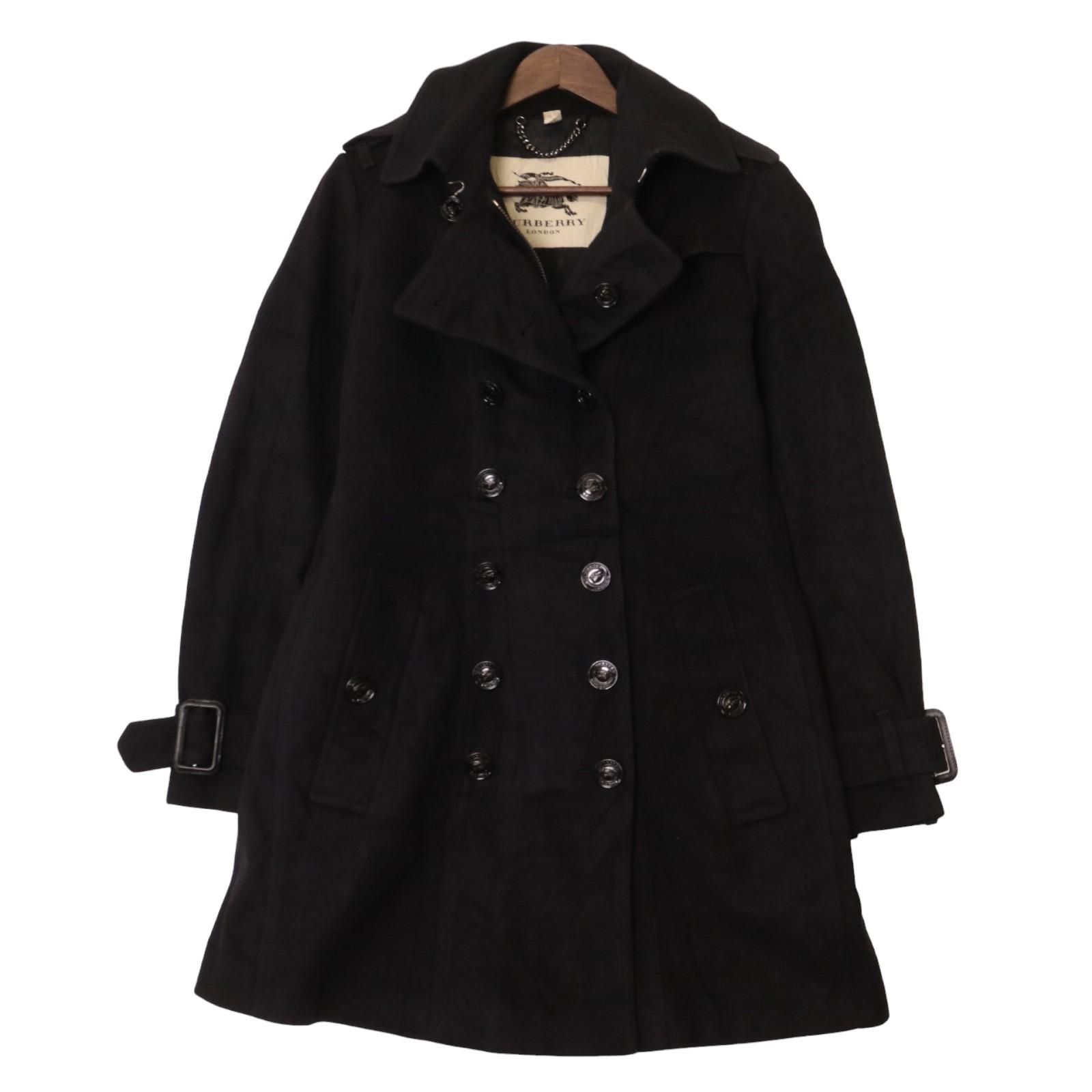バーバリー　トレンチコート　ブラック　古着 Burberry(バーバリー) トレンチコート ブラック襟 - Lubb