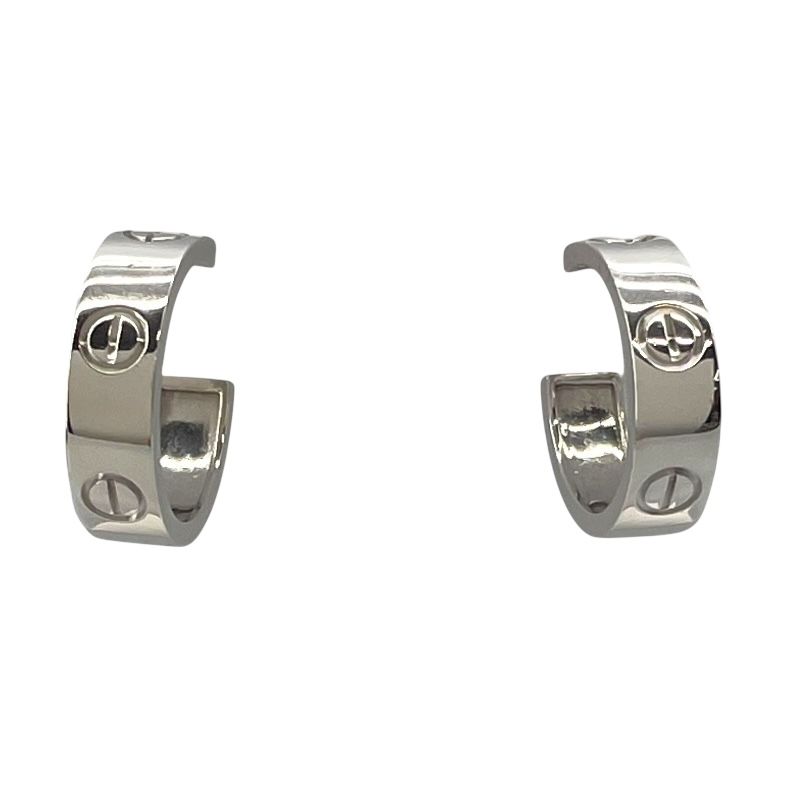【極美品】CARTIERカルティエ ラブピアス 片耳用 750 ホワイトゴールド Cartier - カルティエ Cartier ピアス レディース ブランド