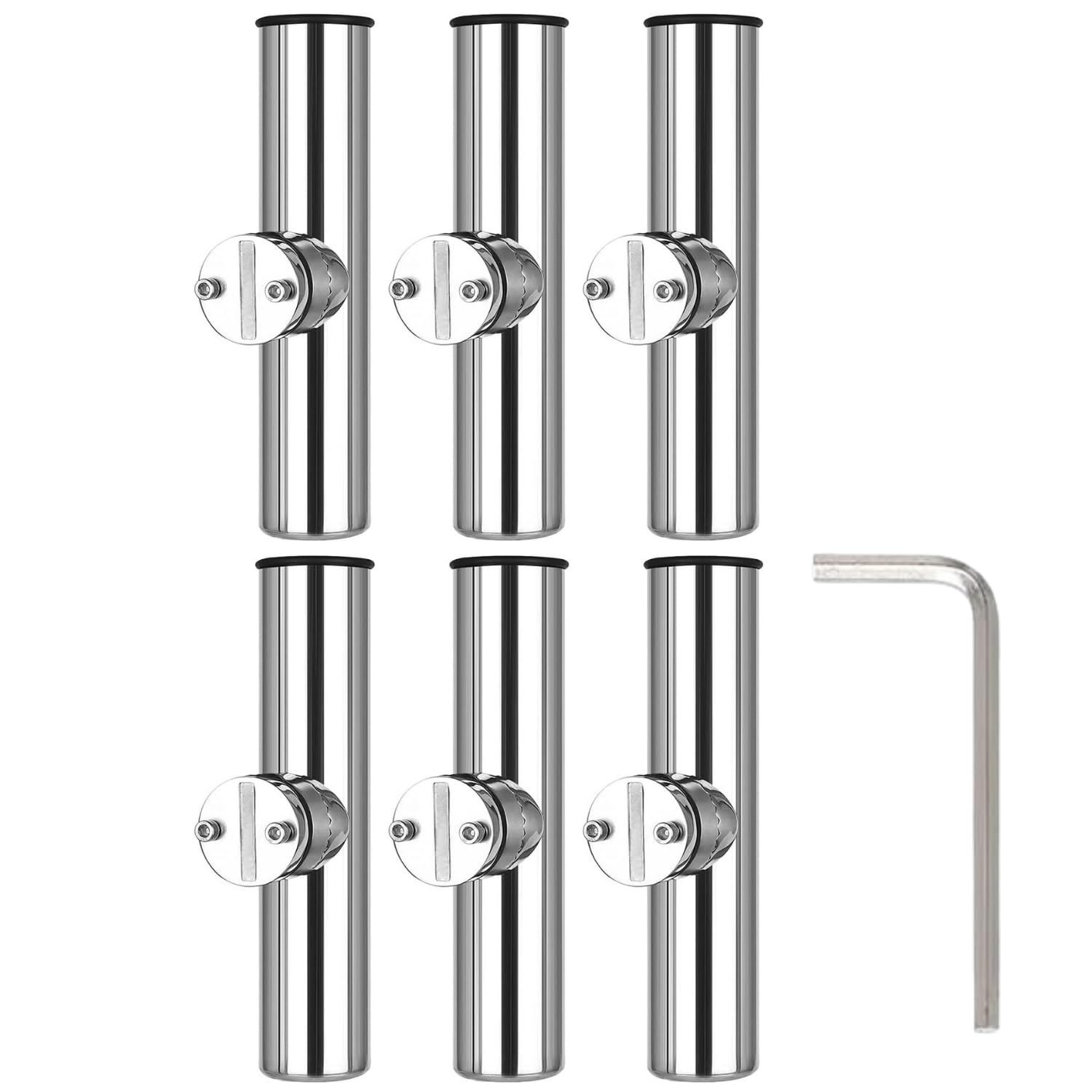 超便利 セット】ロッドホルダー ステンレス製 鏡面仕上げ 船 船竿置き