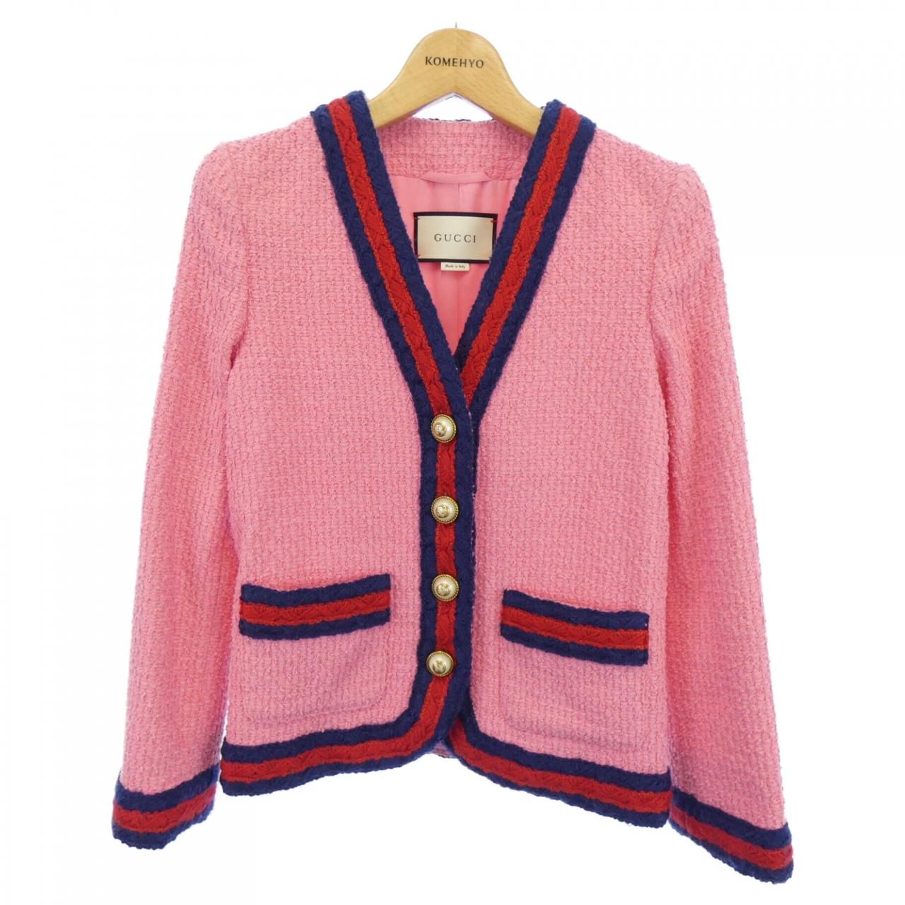 GUCCI グッチ ノーカラージャケット ベージュ 4103624E0369 グッチ × ザ・ノース・フェイス GG キャンバス シアリング
