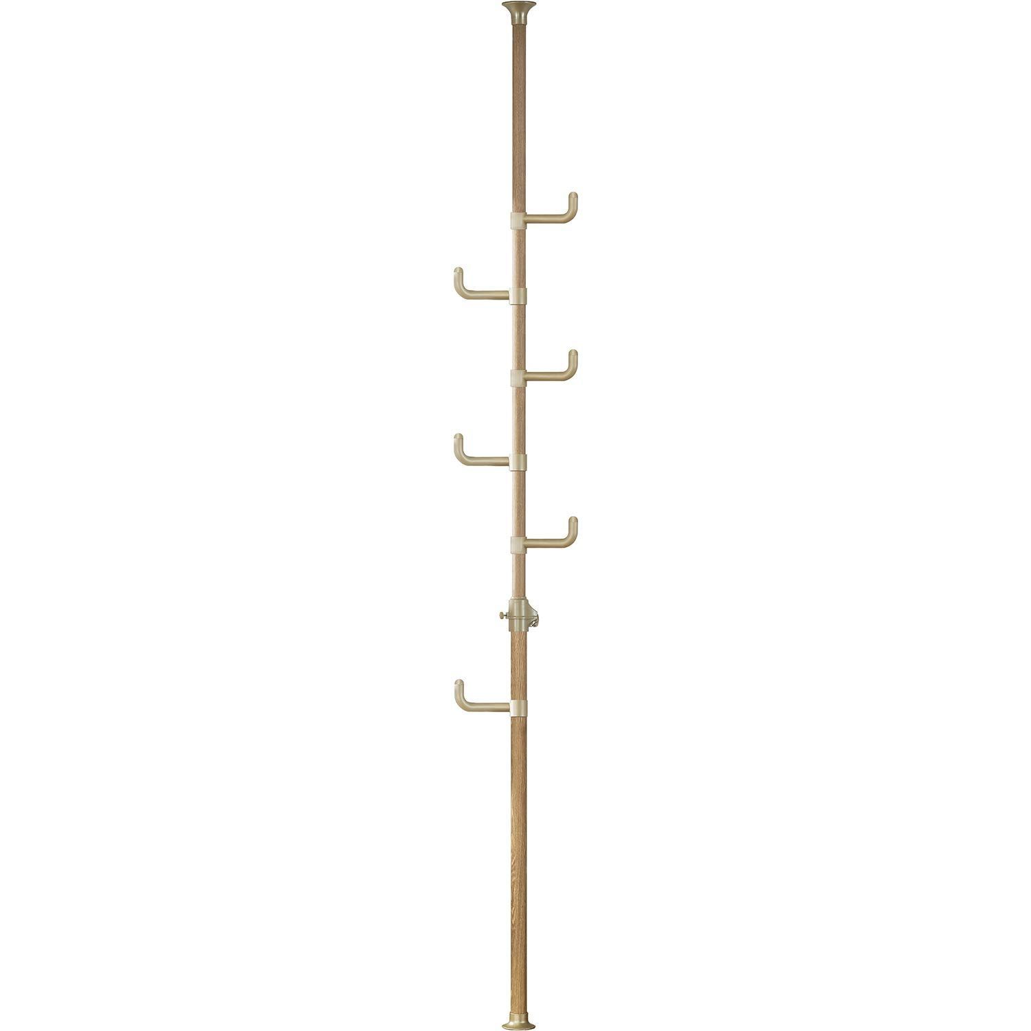 Color:木目ナチュラル 山善(YAMAZEN) 突っ張りポールハンガーラック(高さ190-260cm) 木目ナチュラル WJ-725R(GNA)