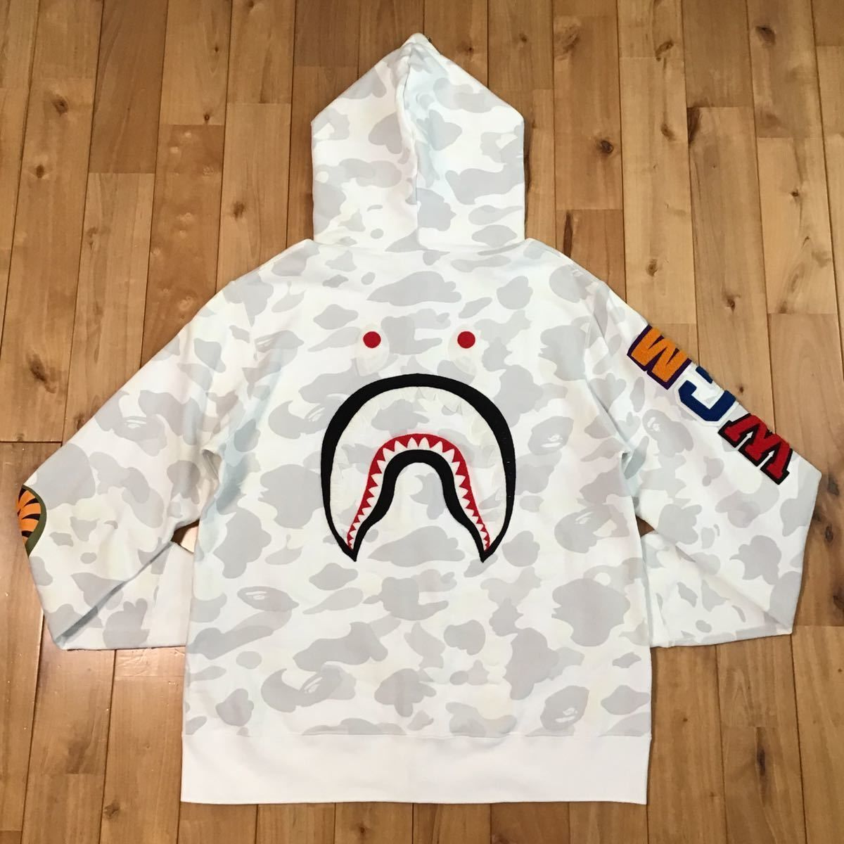 ★蓄光★ XL EMBROIDERY shark full zip hoodie City camo シャーク パーカー a bathing ape  BAPE エイプ ベイプ アベイシングエイプ