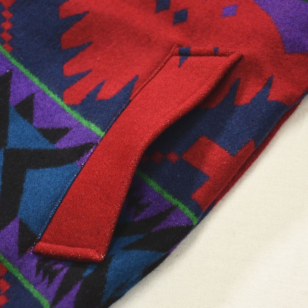 USA製 ペンドルトン ショールカラー ネイティブ ウール コート 40 ジャケット HIGH GRADE WESTERN WEAR 中古 70s PENDLETON ネイティブ柄 ショールカラー カーディガン 70s