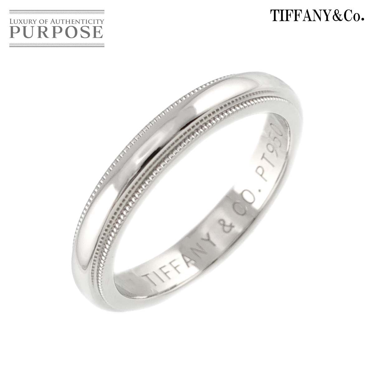 ティファニー TIFFANY&Co. ミルグレイン バンド 6号 リング 幅