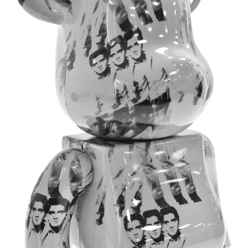 MEDICOM TOY (メディコムトイ) BE@RBRICK Andy Warhol's ELVIS PRESLEY 100% & 400%  ベアブリック アンディウォーホルズ エルヴィスプレスリー フィギュア グレー