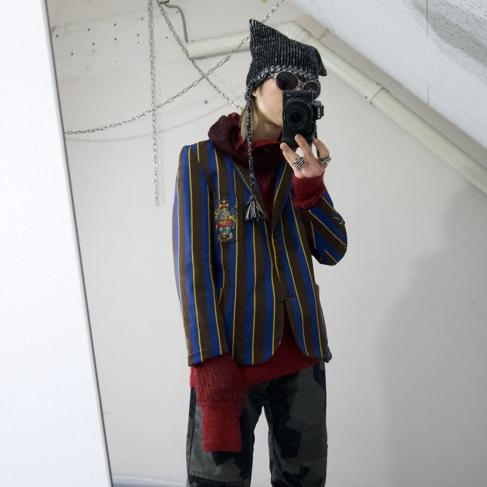 Vintage DEADSTOCK 70s80s ENGLAND製 PANACHE SS MILANO STAINLESS STEEL 眼鏡 メガネ フレーム 丸メガネ ラウンド ステンレス 52-19 Sustainable vintage deadstock 70s 80s aviator shield glasses