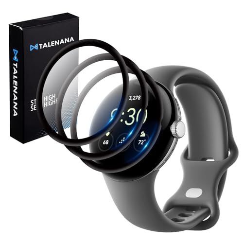TALENANA Google Pixel Watch 2用 フィルム3枚グーグルPixel Watch 2Pixel Watch 保護フィルム 3D曲面保護 画面保護フィルム 炭素繊維 全面保護 液晶シール フィルムカバー 衝撃吸収 取付簡単 気泡なしGoo